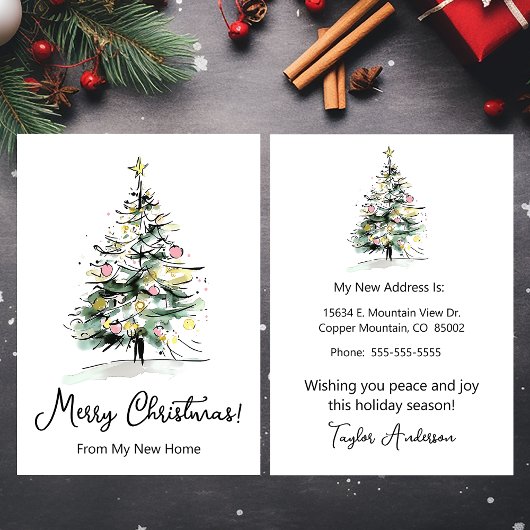 Frohe Weihnachten Neue Zuhause Moderne Weihnachtsb Ankündigung