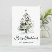 Frohe Weihnachten Neue Zuhause Moderne Weihnachtsb Ankündigung (Stehend Vorderseite)