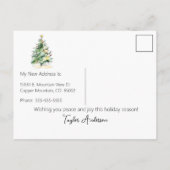 Frohe Weihnachten Neue Zuhause Moderne Weihnachtsb Ankündigungspostkarte (Rückseite)