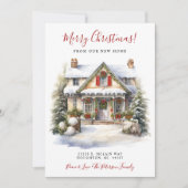 Frohe Weihnachten neue Zuhause Moving Ankündigung (Vorderseite)