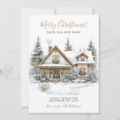 Frohe Weihnachten neue Zuhause Moving Ankündigung (Vorderseite)