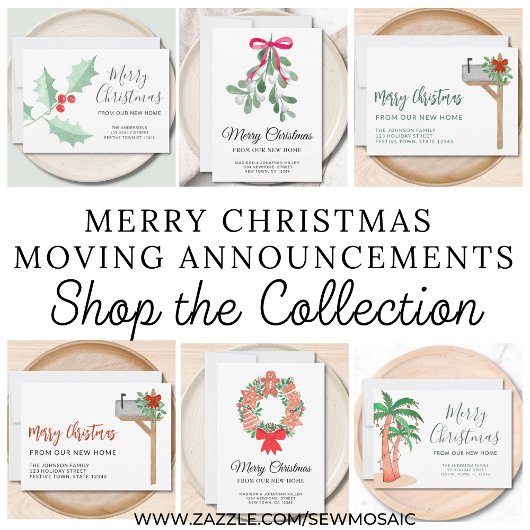 Frohe Weihnachten neue Zuhause Moving Ankündigung