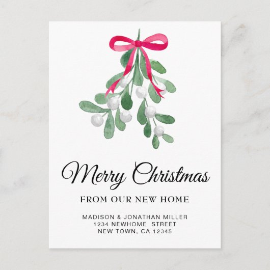 Frohe Weihnachten neue Zuhause Moving Ankündigung (Vorderseite)