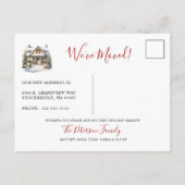 Frohe Weihnachten neue Zuhause Moving Ankündigungspostkarte (Rückseite)