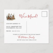 Frohe Weihnachten neue Zuhause Moving Ankündigungspostkarte (Rückseite)