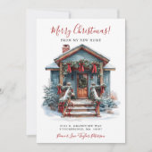 Frohe Weihnachten Neue Zuhause-Vordertür bewegen Ankündigung (Vorderseite)