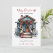 Frohe Weihnachten Neue Zuhause-Vordertür bewegen Ankündigung (Stehend Vorderseite)