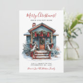 Frohe Weihnachten Neue Zuhause-Vordertür bewegen Ankündigung (Stehend Vorderseite)