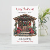 Frohe Weihnachten Neue Zuhause-Vordertür bewegen Ankündigung (Stehend Vorderseite)