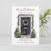 Frohe Weihnachten Neue Zuhause-Vordertür bewegen Ankündigung (Stehend Vorderseite)