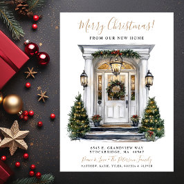 Frohe Weihnachten Neue Zuhause-Vordertür bewegen Ankündigung