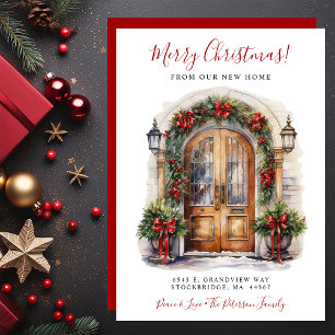 Frohe Weihnachten Neue Zuhause-Vordertür bewegen Ankündigung