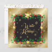 Frohe Weihnachten & Neues Jahr! 2025 Gold Luxury (Vorne/Hinten)