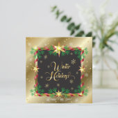 Frohe Weihnachten & Neues Jahr! 2025 Gold Luxury (Stehend Vorderseite)