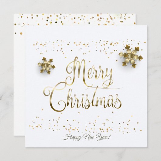 Frohe Weihnachten & Neues Jahr! 2025 Goldschneeflo (Vorne/Hinten)