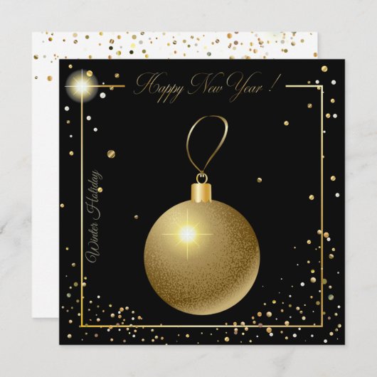 Frohe Weihnachten & Neues Jahr! 20XX Gold Luxus (Vorne/Hinten)