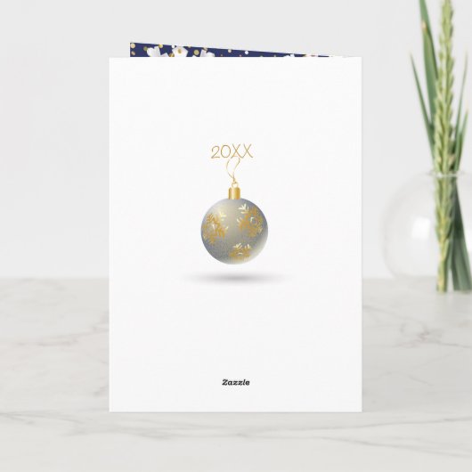 Frohe Weihnachten & Neues Jahr! 20XX Gold Luxus (Rückseite)