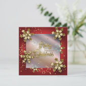 Frohe Weihnachten & Neues Jahr! 20XX Gold Luxus Einladung (Stehend Vorderseite)