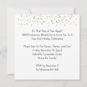 Frohe Weihnachten & Neues Jahr! 20XX Gold Luxus Einladung (Rückseite)