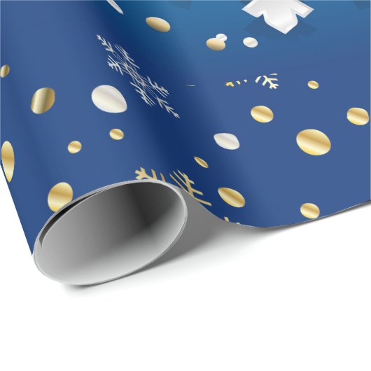 Frohe Weihnachten & Neues Jahr! 20XX Gold Luxus Geschenkpapier (Rolleneckpunkt)