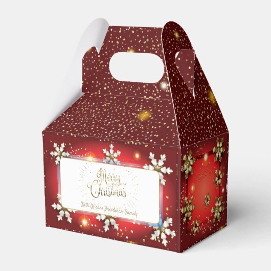 Frohe Weihnachten & Neues Jahr! 20XX Gold Luxus Geschenkschachtel (Rückseite)