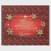 Frohe Weihnachten & Neues Jahr! 20XX Gold Snow Lux Geschenkpapier (Flach)