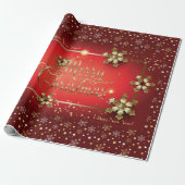 Frohe Weihnachten & Neues Jahr! 20XX Gold Snow Lux Geschenkpapier (Ungerollt)