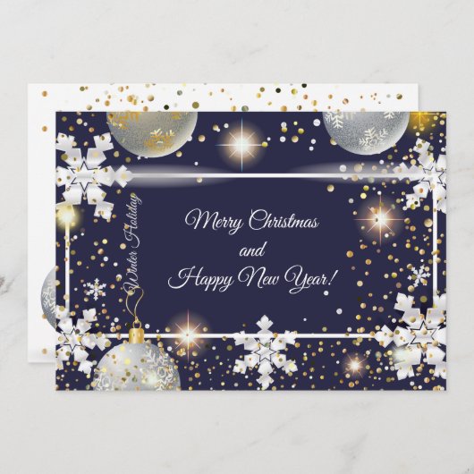 Frohe Weihnachten & Neues Jahr! 20XX Silver Luxury (Vorne/Hinten)