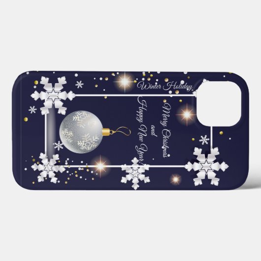 Frohe Weihnachten & Neues Jahr! 20XX Silver Luxury Case-Mate iPhone Hülle (Rückseite (Horizontal))