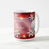 Frohe Weihnachten & Neues Jahr! 20XX Silver Luxury Kaffeetasse (VorderseiteRechts)