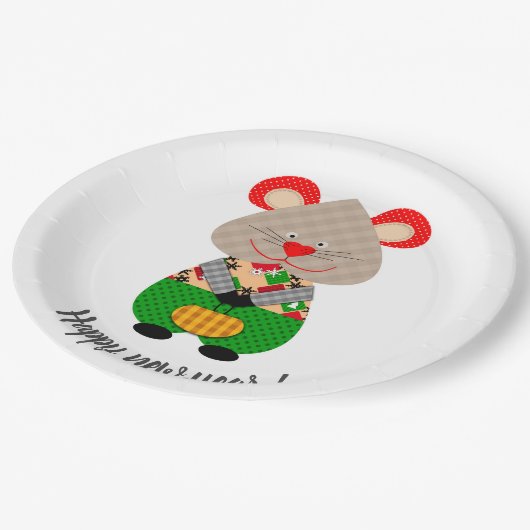 Frohe Weihnachten, neues Jahr, Weihnachten, Fröhli Pappteller (Schrägansicht)