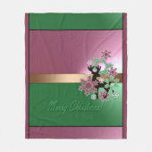 Frohe Weihnachten! , neues Jahr , Weihnachtshirsch Fleecedecke (Vorderseite)