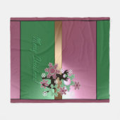 Frohe Weihnachten! , neues Jahr , Weihnachtshirsch Fleecedecke (Vorderseite (Horizontal))