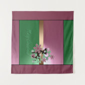 Frohe Weihnachten! , neues Jahr , Weihnachtshirsch Wandteppich (Vorderseite (Horizontal))