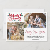 Frohe Weihnachten Neues Jahr wünscht Familie Foto (Vorderseite)