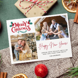 Frohe Weihnachten Neues Jahr wünscht Familie Foto