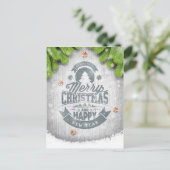 Frohe Weihnachten Neues Jahr wünscht rustikales We (Stehend Vorderseite)