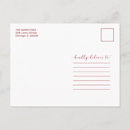 Frohe Weihnachten Neues Zuhause Moving Ankündigung (Rückseite)