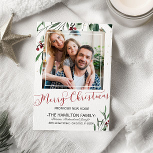 Frohe Weihnachten Neues Zuhause Moving Ankündigung