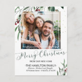 Frohe Weihnachten Neues Zuhause Moving Ankündigung (Vorderseite)