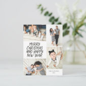Frohe Weihnachten Neujahr 4 Foto Collage (Stehend Vorderseite)