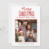 Frohe Weihnachten Neujahr Candy Cane Foto (Vorderseite)