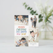 Frohe Weihnachten Neujahr farbenfrohe 4 Foto Colla (Stehend Vorderseite)