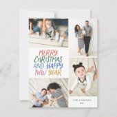 Frohe Weihnachten Neujahr farbenfrohe 4 Foto Colla (Vorderseite)