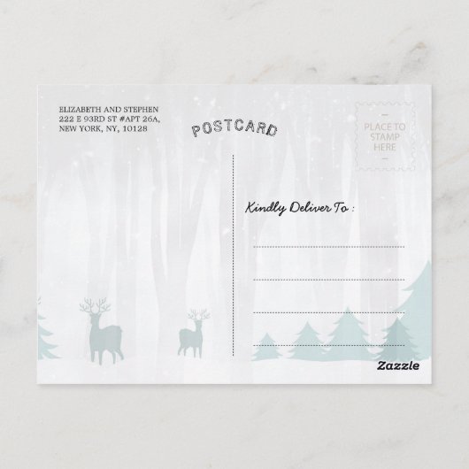 Frohe Weihnachten Neujahr Feier Feierlichkeiten Postkarte (Rückseite)