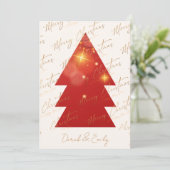 Frohe Weihnachten - Neujahr - Funkelnd Weihnachtsu (Stehend Vorderseite)