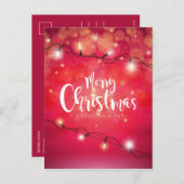 Frohe Weihnachten Neujahr Moderne wünscht rosa Lic (Vorne/Hinten)