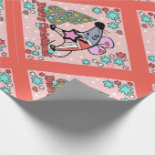 Frohe Weihnachten Neujahr Symbol Maus Cartoon nied Geschenkpapier (Ecke)