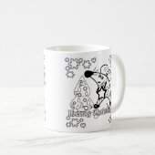Frohe Weihnachten Neujahr Symbol Maus Cartoon nied Kaffeetasse (VorderseiteRechts)