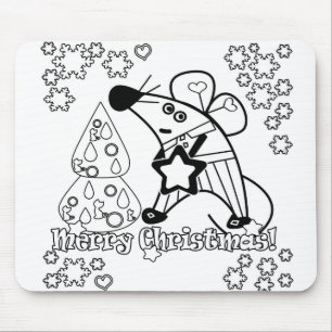 Frohe Weihnachten Neujahr Symbol Maus Cartoon nied Mousepad